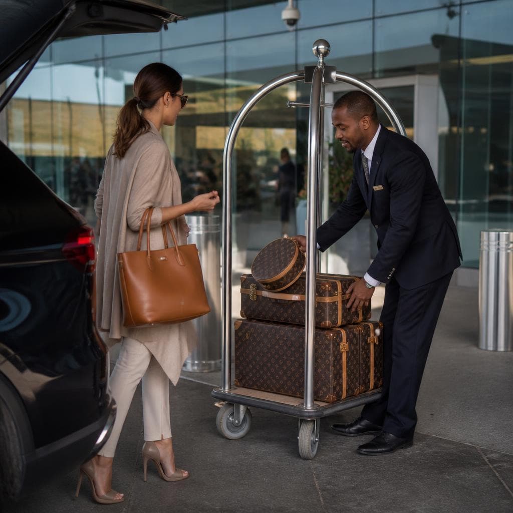 VIP airport assistance greeting a traveler