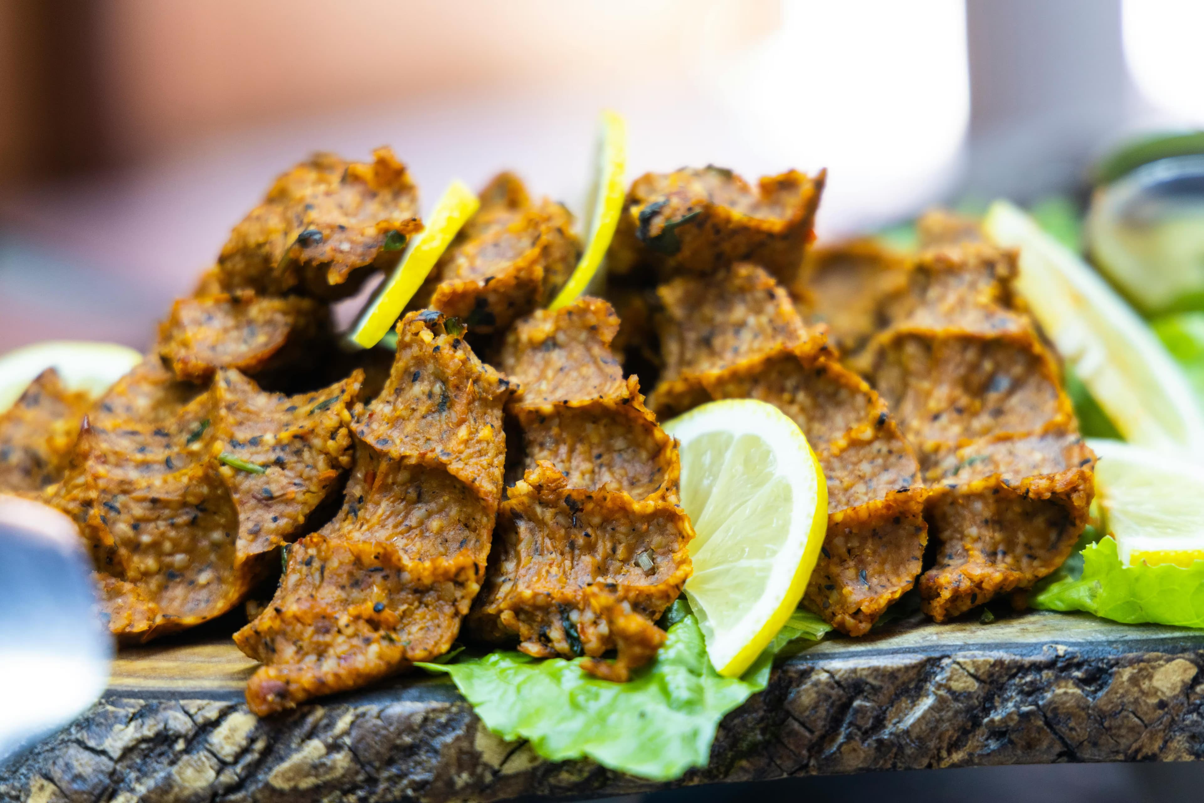 Close-Up Shot of Turkish Cig Kofte